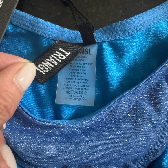 NWT Triangl Micra Bikini Marina sparkle w/duffle bag - Picture 3 of 4